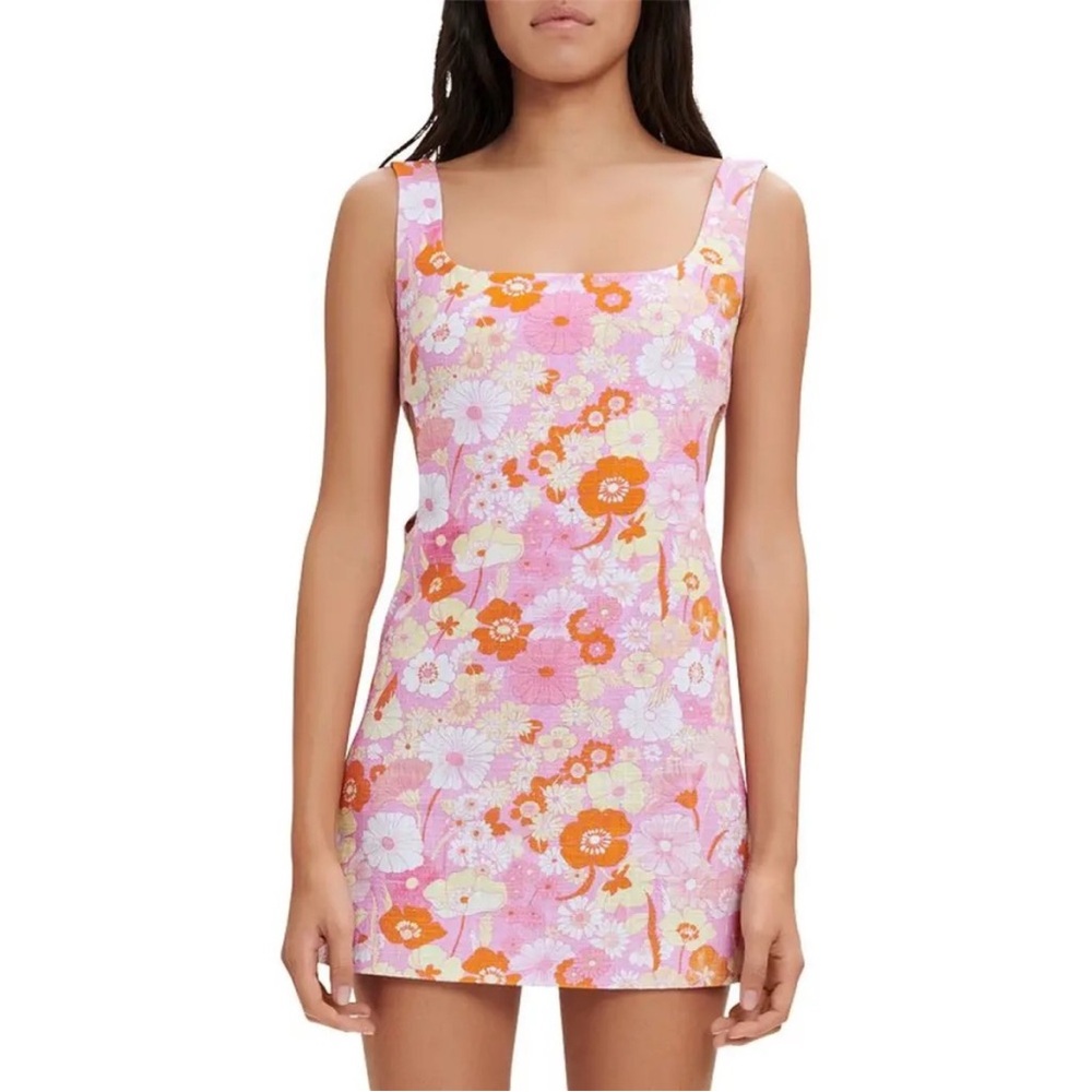 Maje Pink Floral Mini Dress
